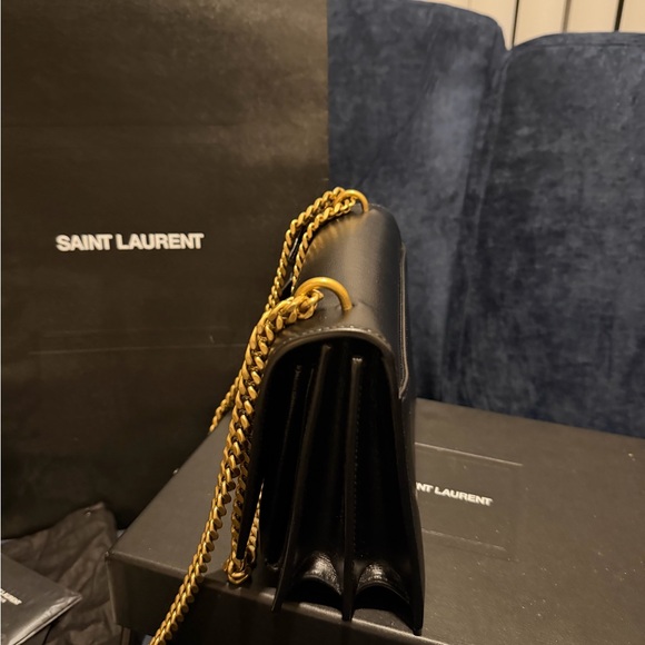 Saint Laurent Black and Gold Crossbody Bag - Picture 6 of 16